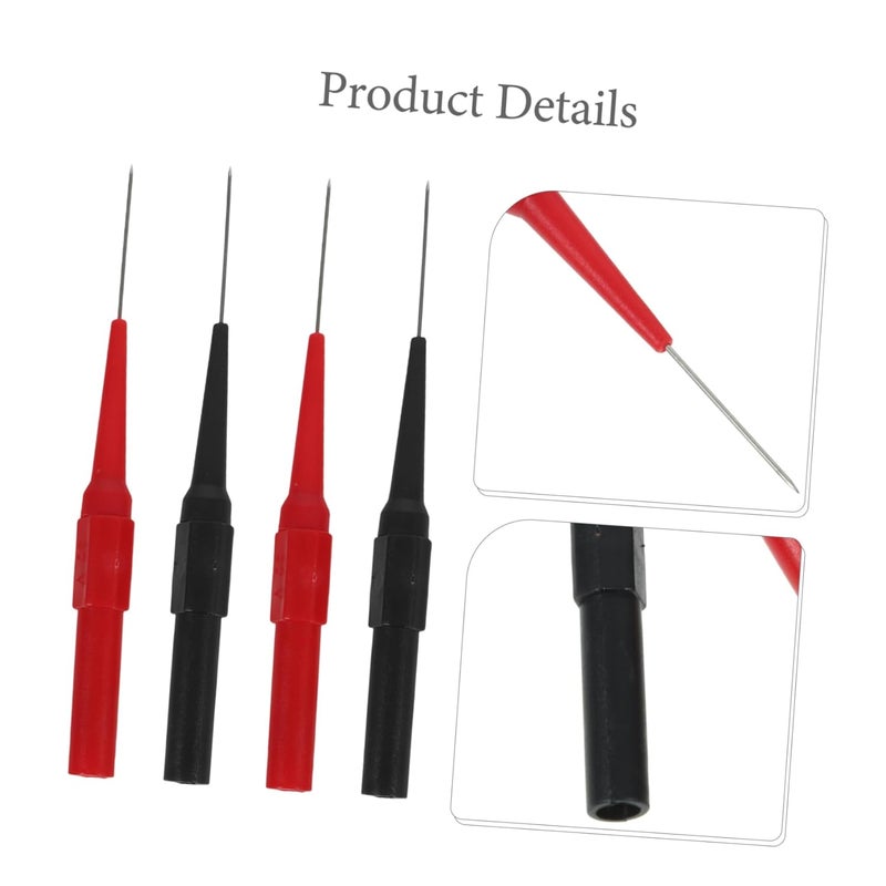 4Pcs Automotive Multimeter Test Probes Kit with Needle Pin Back Probes for Accurate Circuit Testing - Image 5